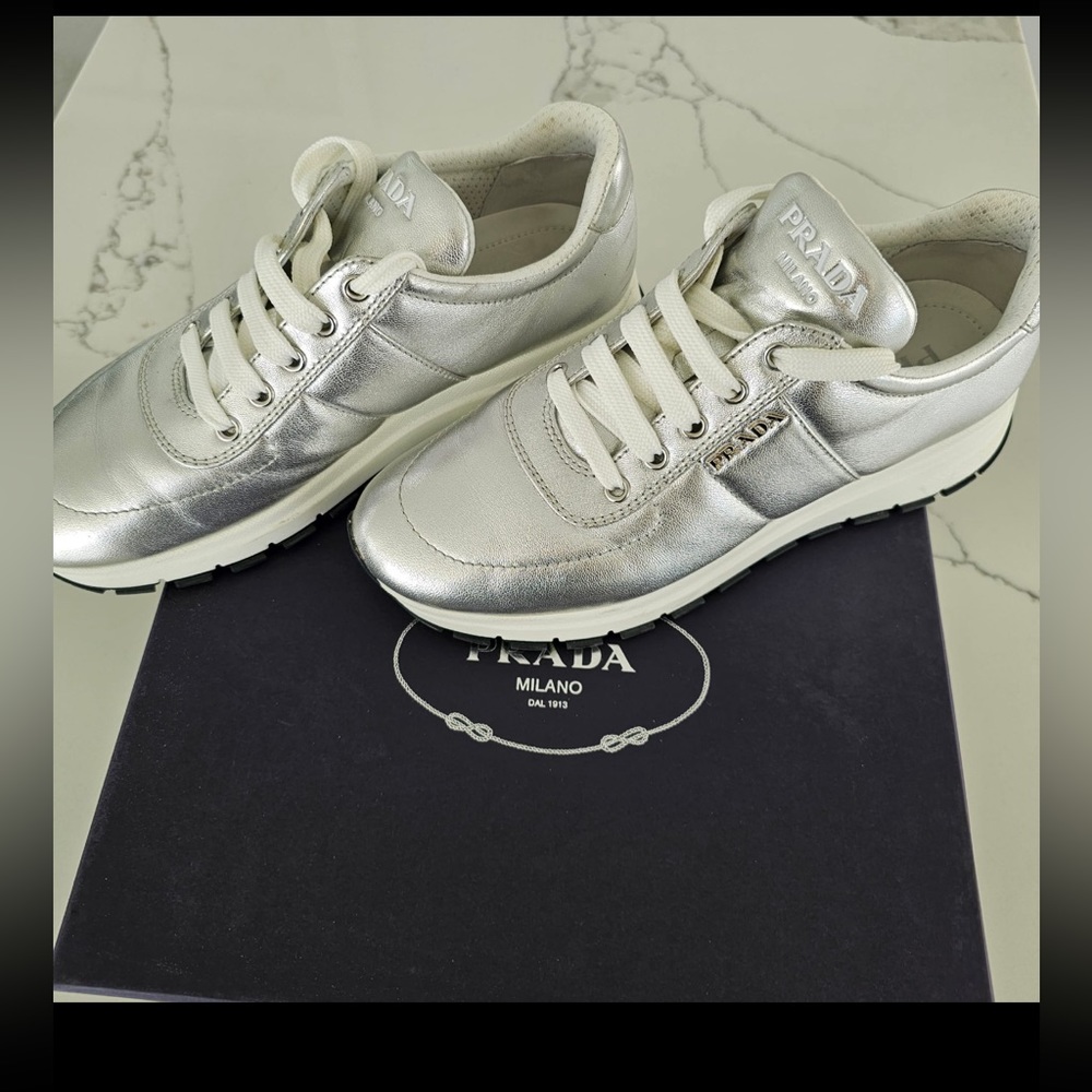 Prada nappa leather sneakers